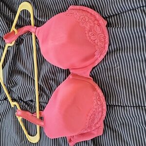 Olga Vibrant Pink Lace Bra